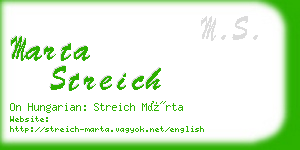 marta streich business card